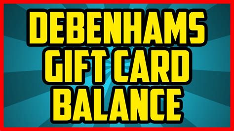 check debenhams gift card